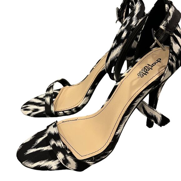 Vintage Y2K 2000s Charlotte Russe Womens Sz 10 High Heel Sandals Black - Picture 1 of 6